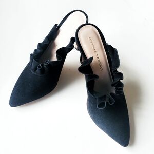 Loeffler Randall Langley - Black Suade Heels Women's Size 5